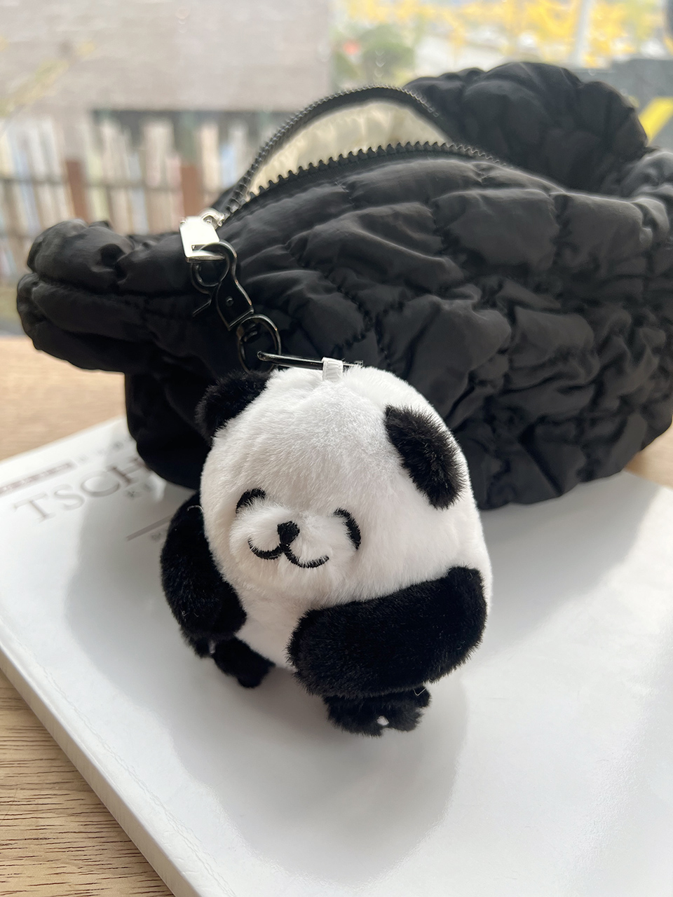 Cute Panda Plush Keychain Bag Charm