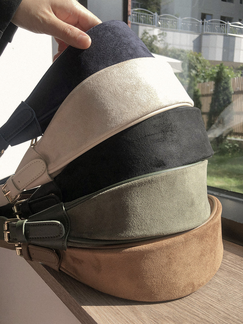 Suede mini shoulder bag