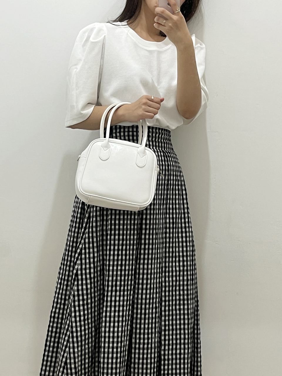 Tammy Square Silver 2-Way Tote Bag