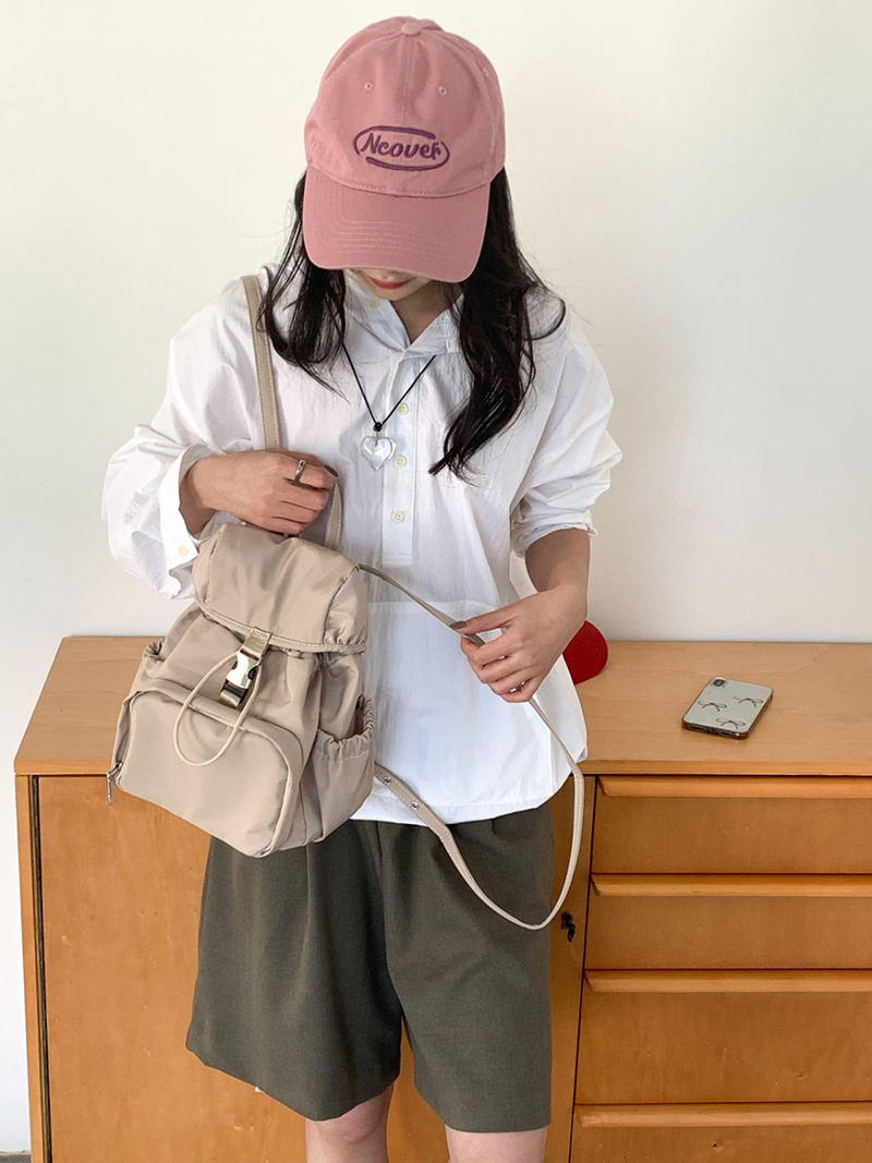 Casual nylon mini backpack