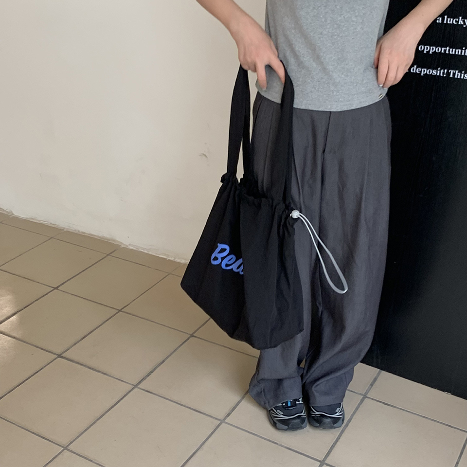 [Nylon] Lettering String Eco Bag (5 colors)