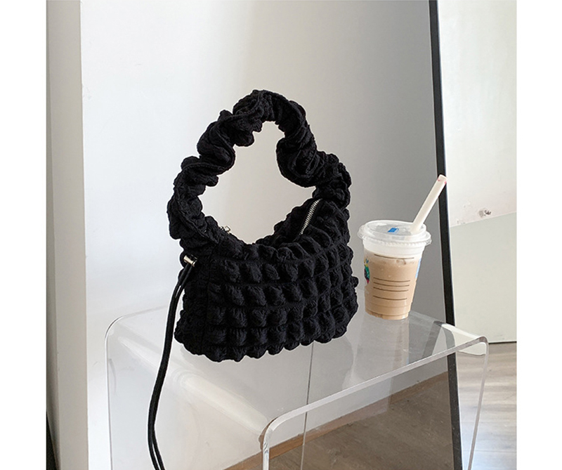 Bubble Shirring Quilted Mini Shoulder Bag