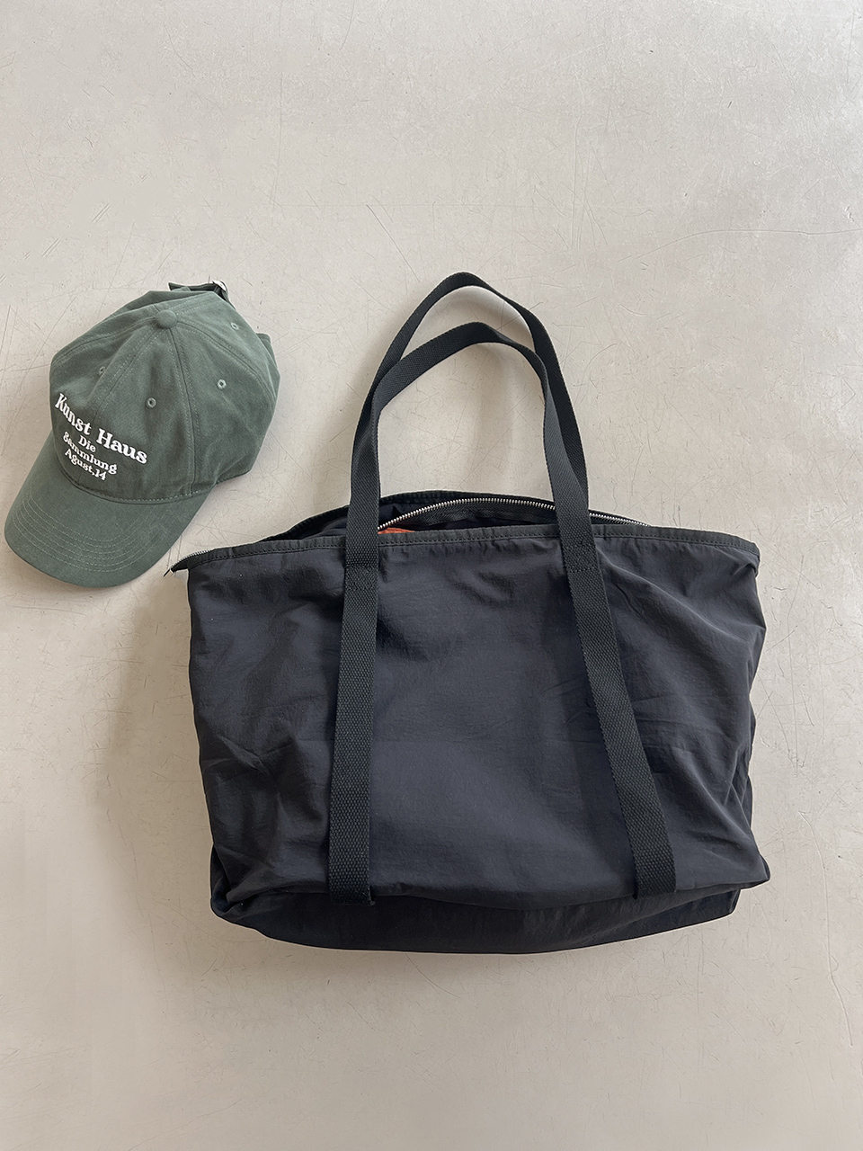 Buckle nylon shoulder bag