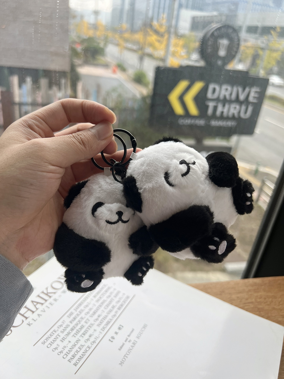 Cute Panda Plush Keychain Bag Charm