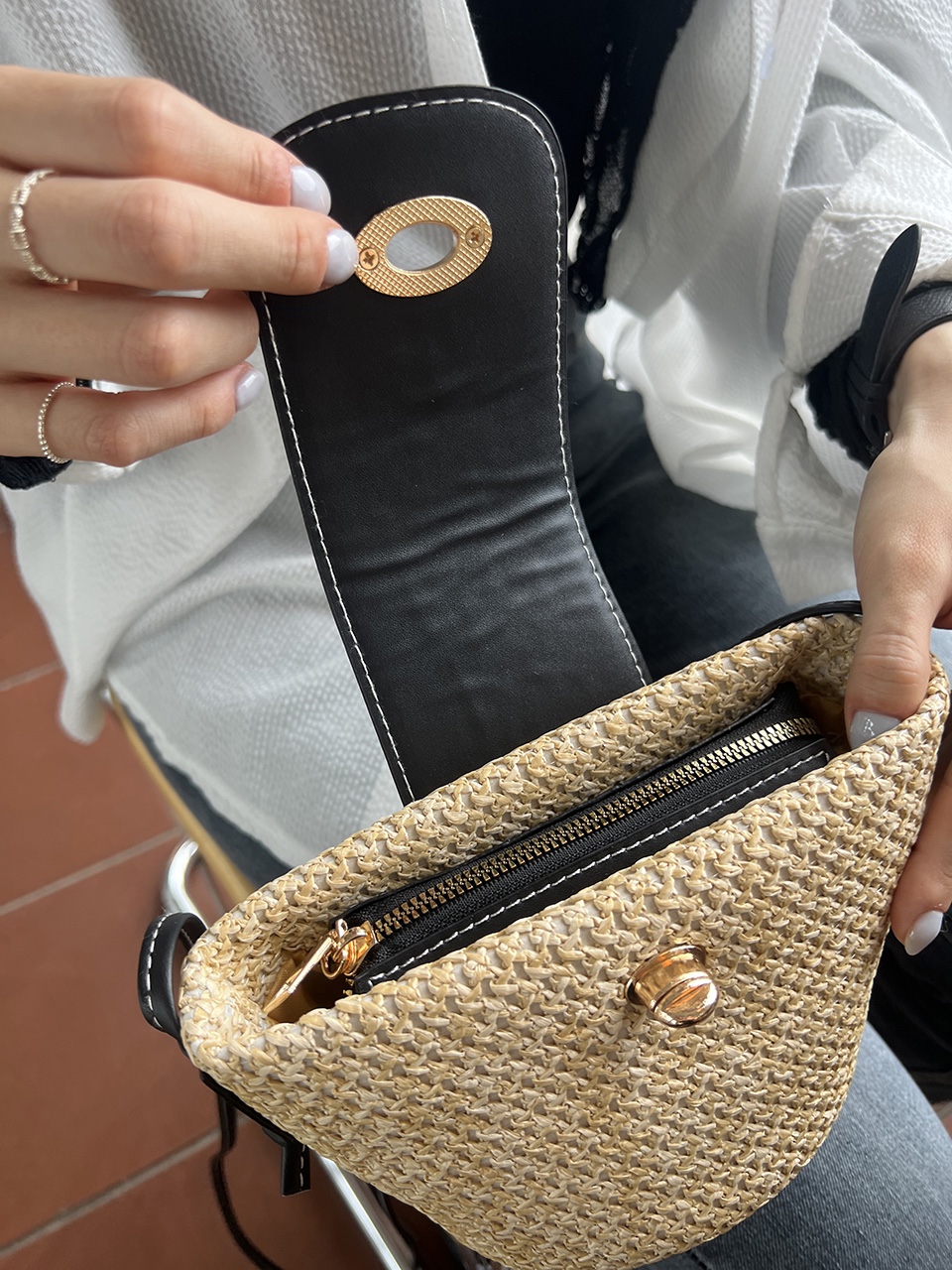 Medium Buckle Flap Mini Crossbody Bag (2 colors)