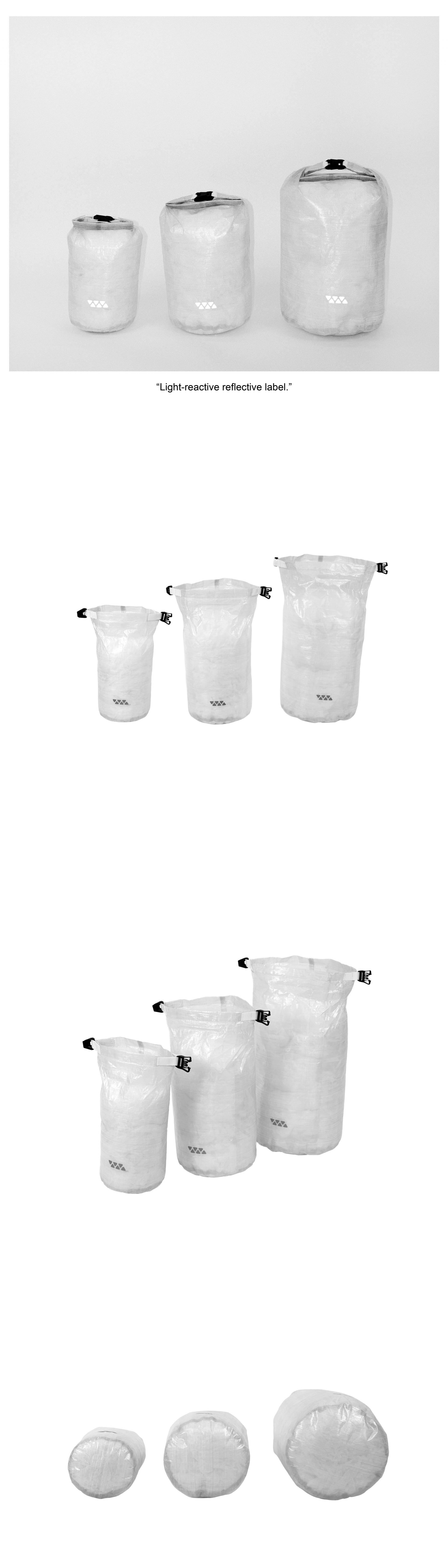 DYNEEMA® ROLL-TOP POUCH (GRAY) size (S,M,L) / 다이니마 롤탑 파우치