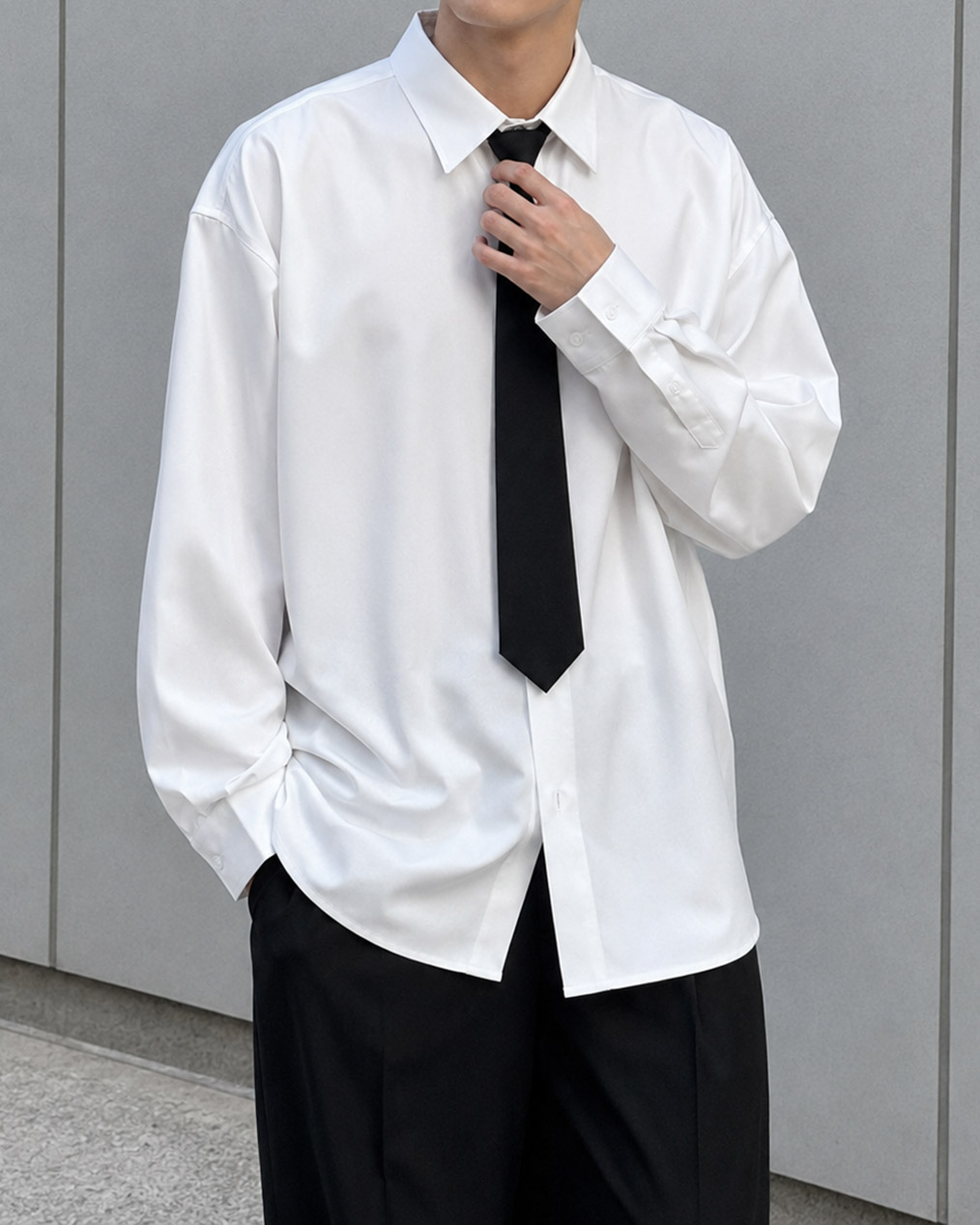 [SET] 퓨어 타이 레이어드 셔츠 (3 colors)