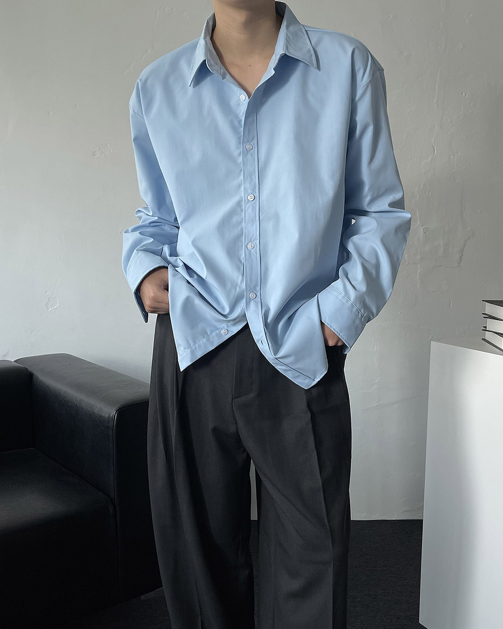 남자 사계절 베이직 셔츠