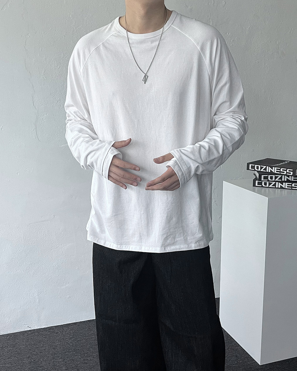 남자 레이어드 티셔츠