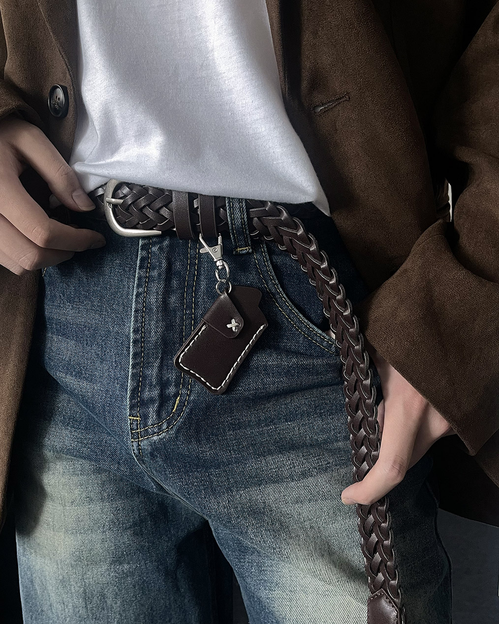 메쉬 매쉬 브라운 벨트