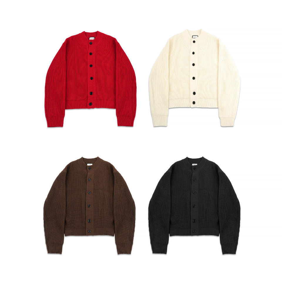 남자 크롭 니트 가디건