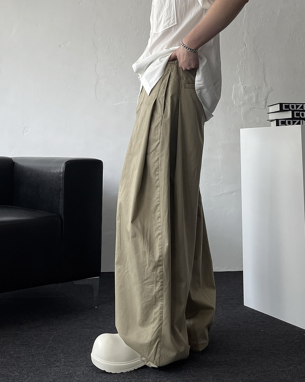 남자 벌룬 와이드 팬츠