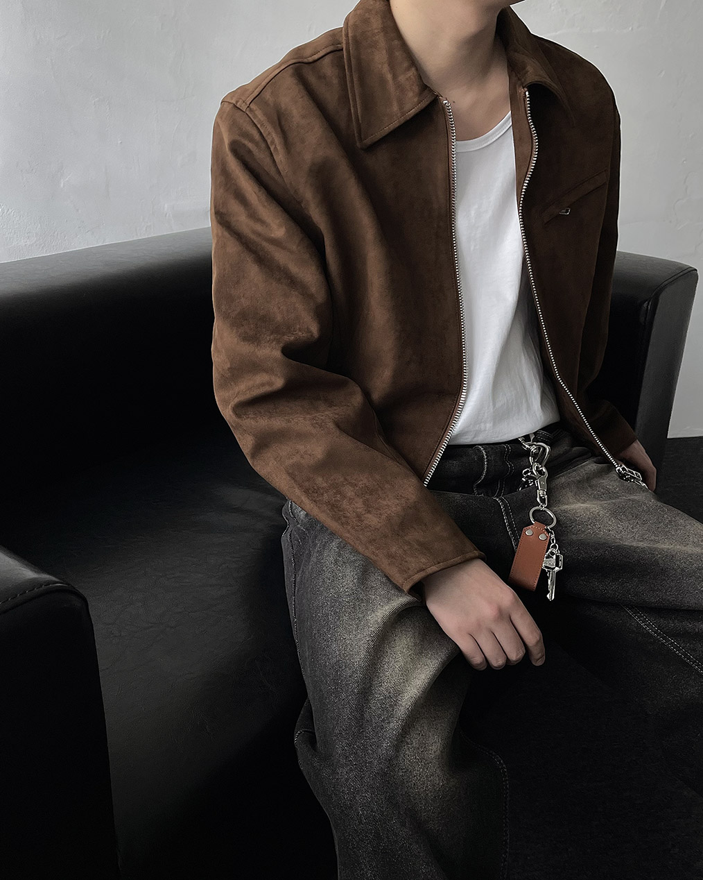 남자 스웨이드 자켓 코디