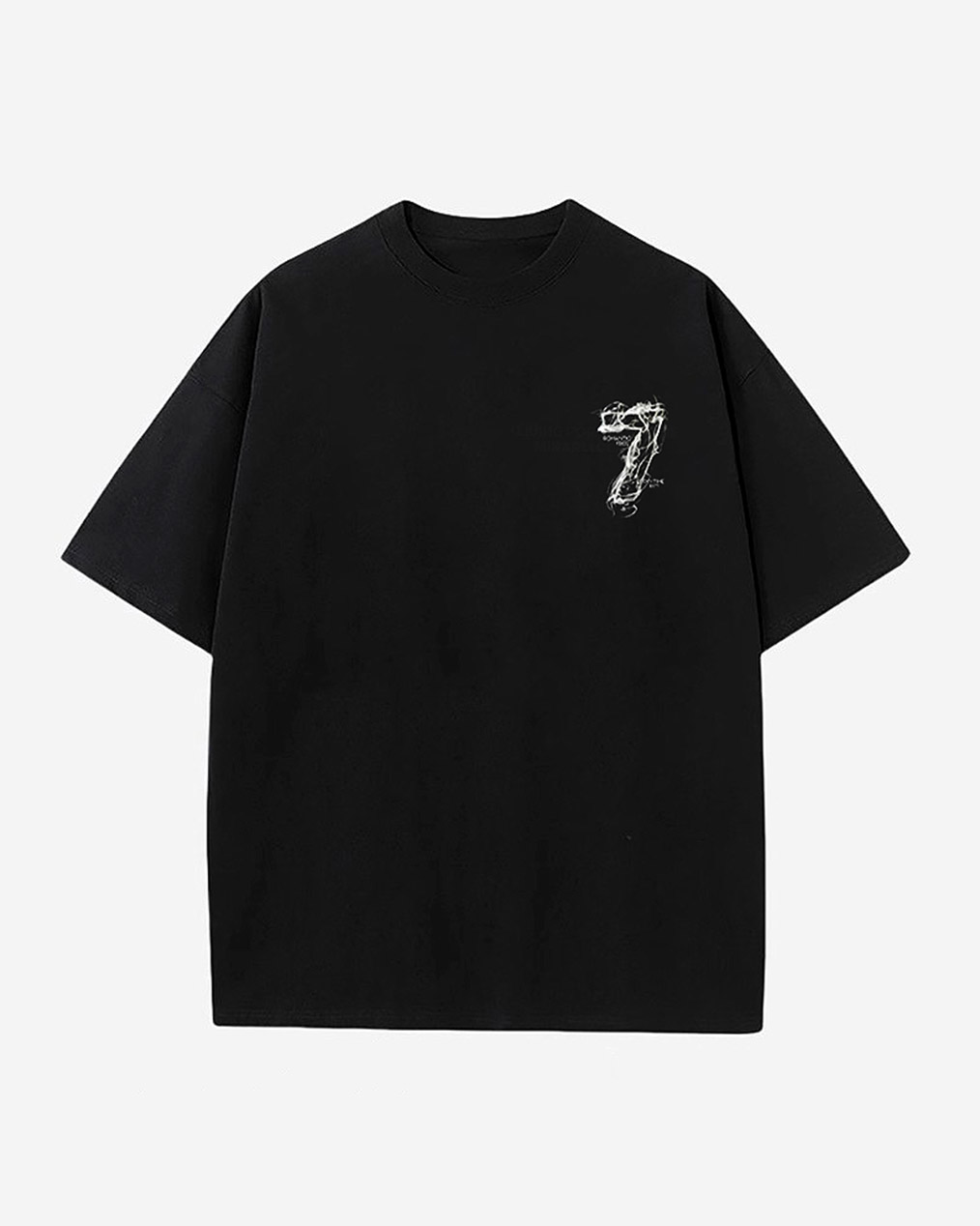 남자 스모크 레터링 반팔 티셔츠