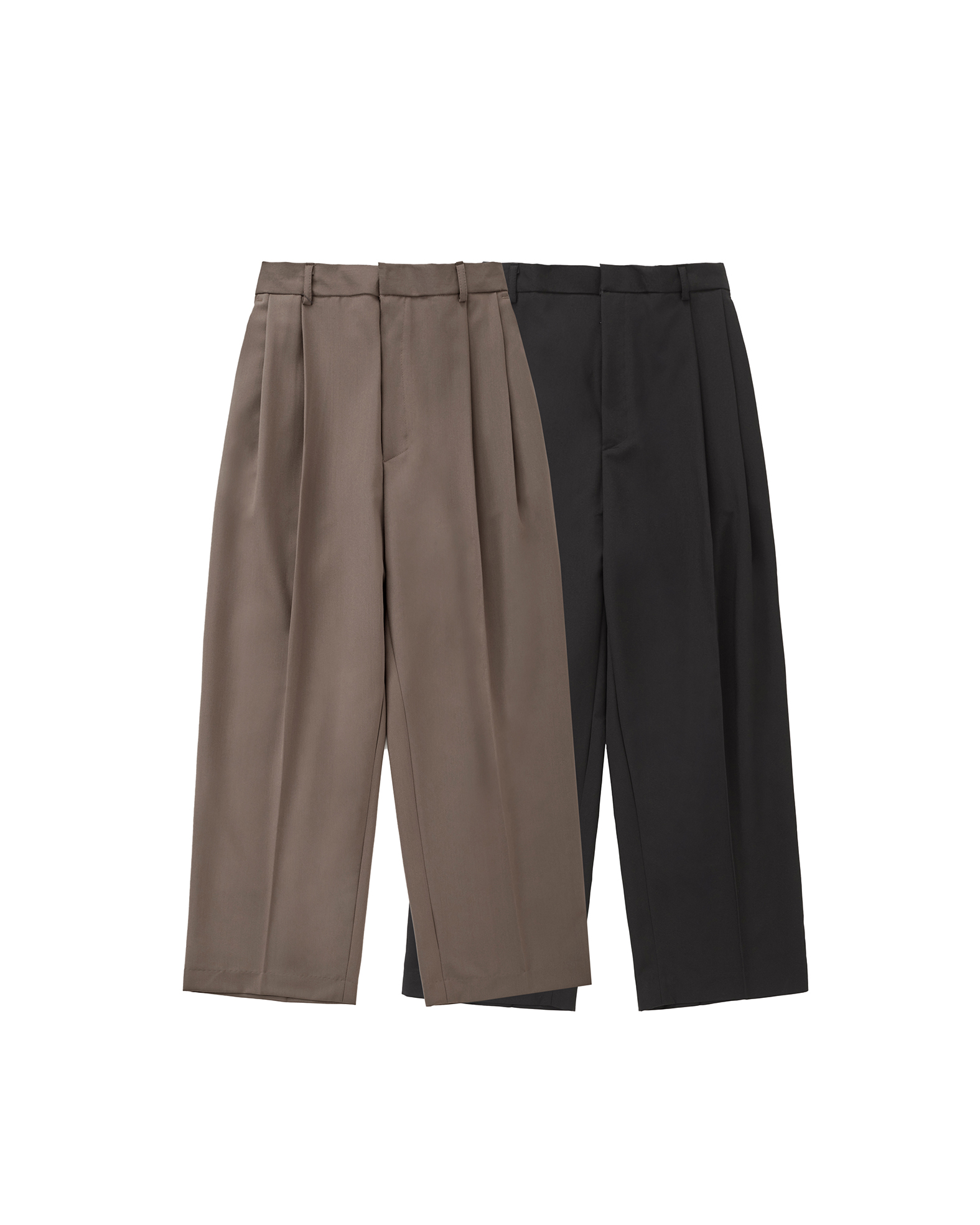 코지네스 투턱 반 밴딩 와이드 슬랙스