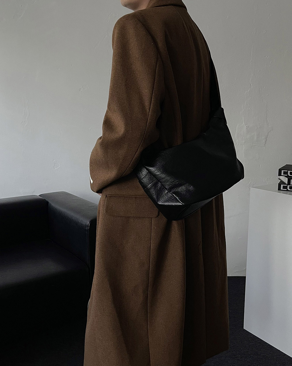 남자 울 맥시 롱 코트