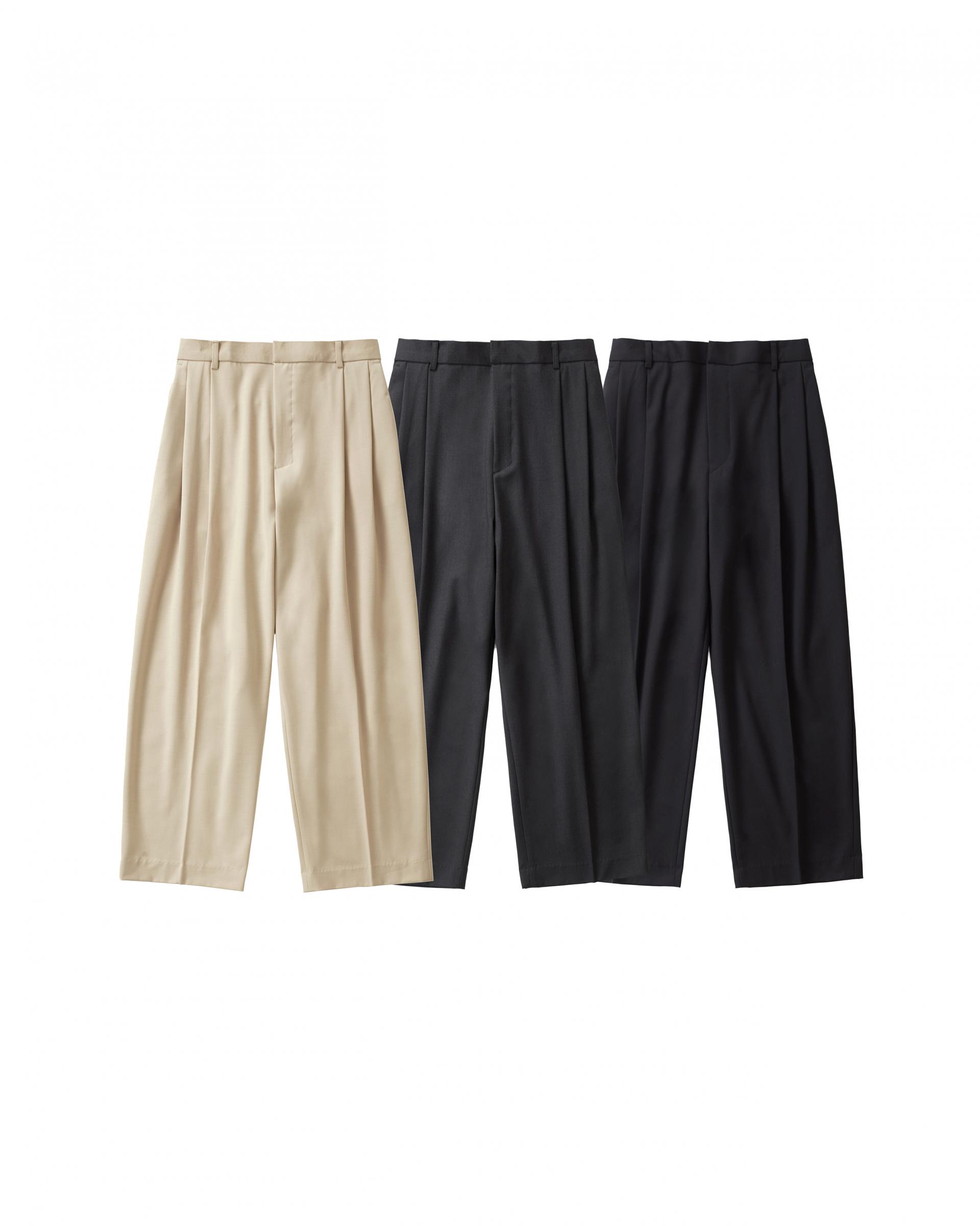 남자 투턱 반밴딩 슬랙스