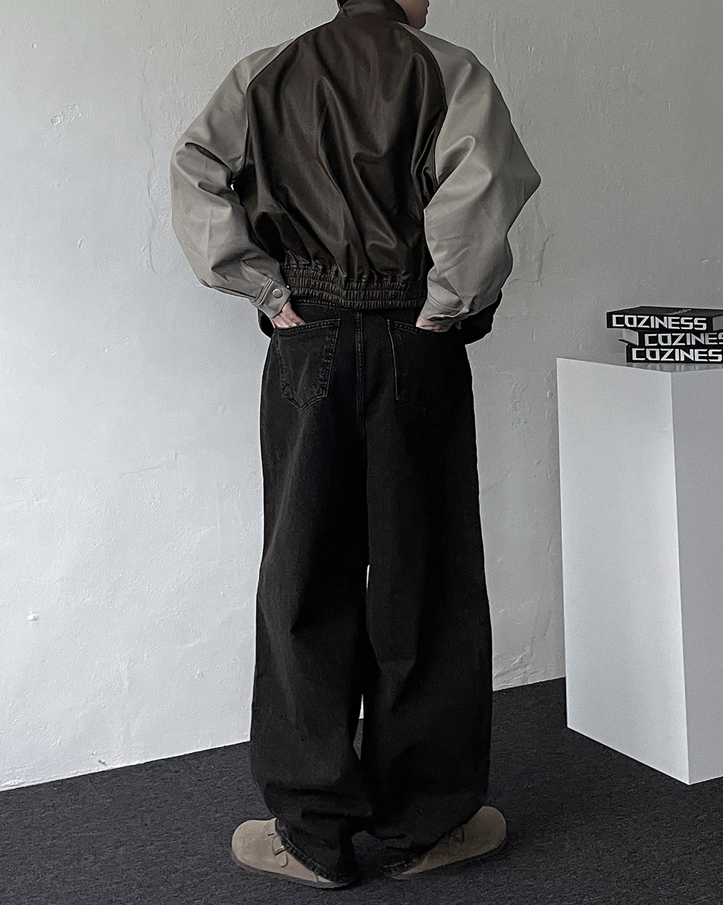 남자 레더 점퍼