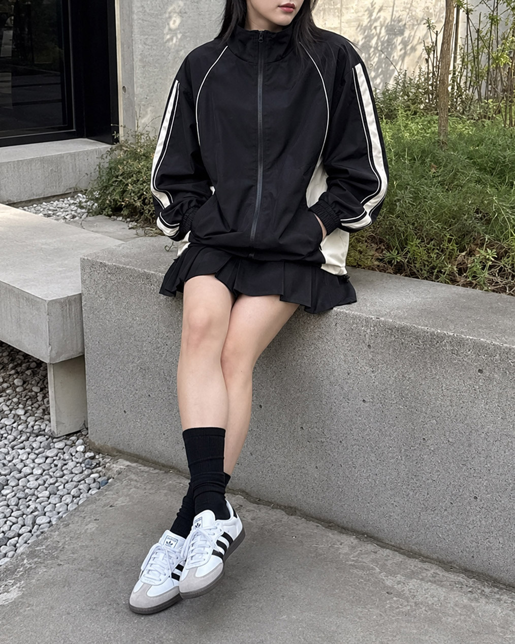 DP 파이핑 배색 윈드브레이커