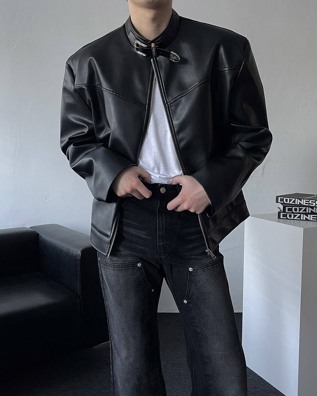 남자 웨스턴 카라 자켓