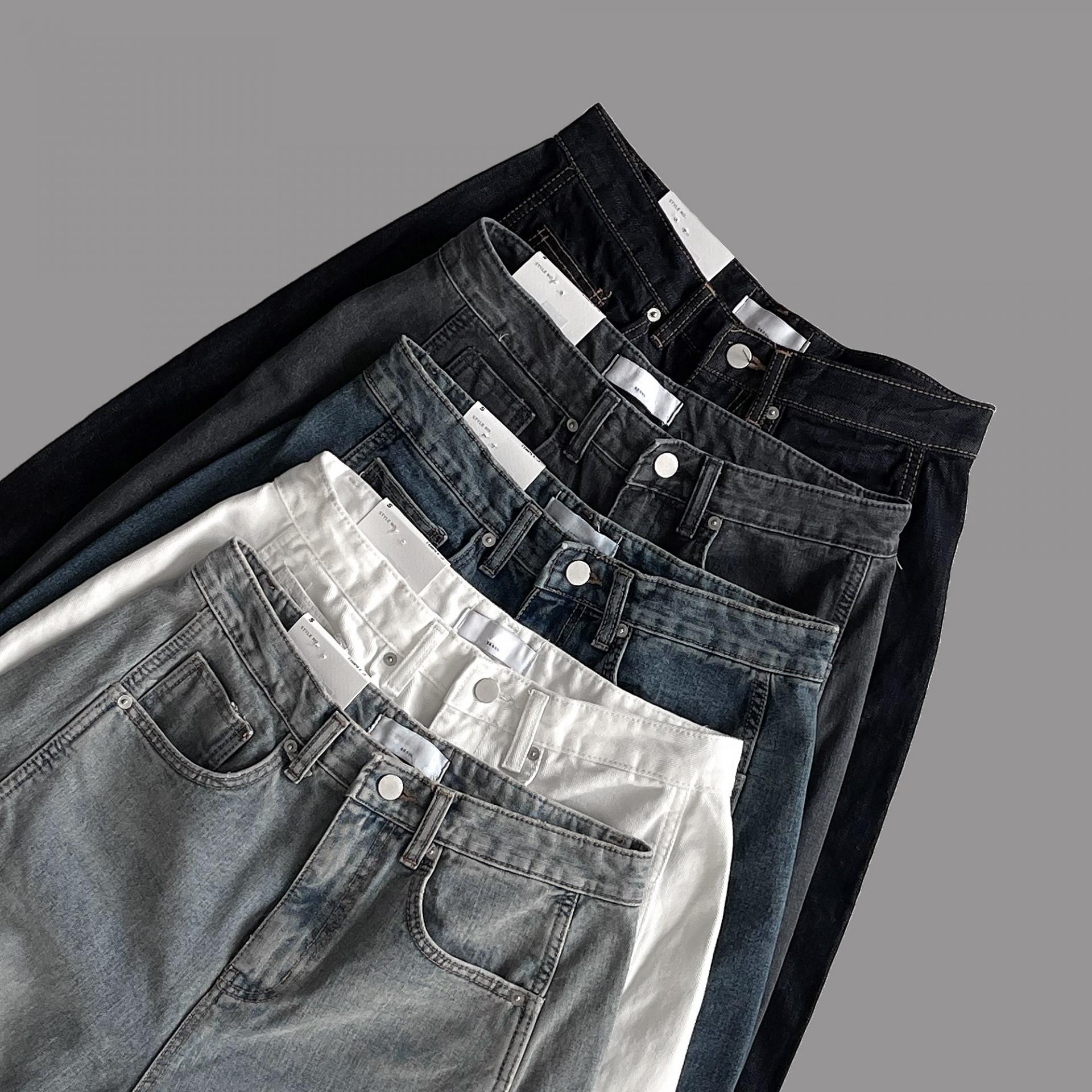 남자 벌룬 와이드 데님