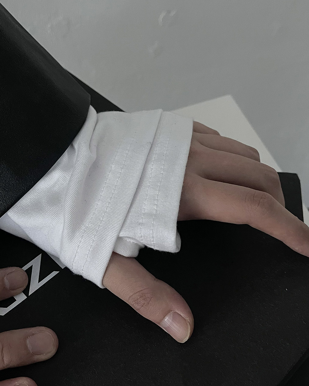 남자 소매 워머 티셔츠