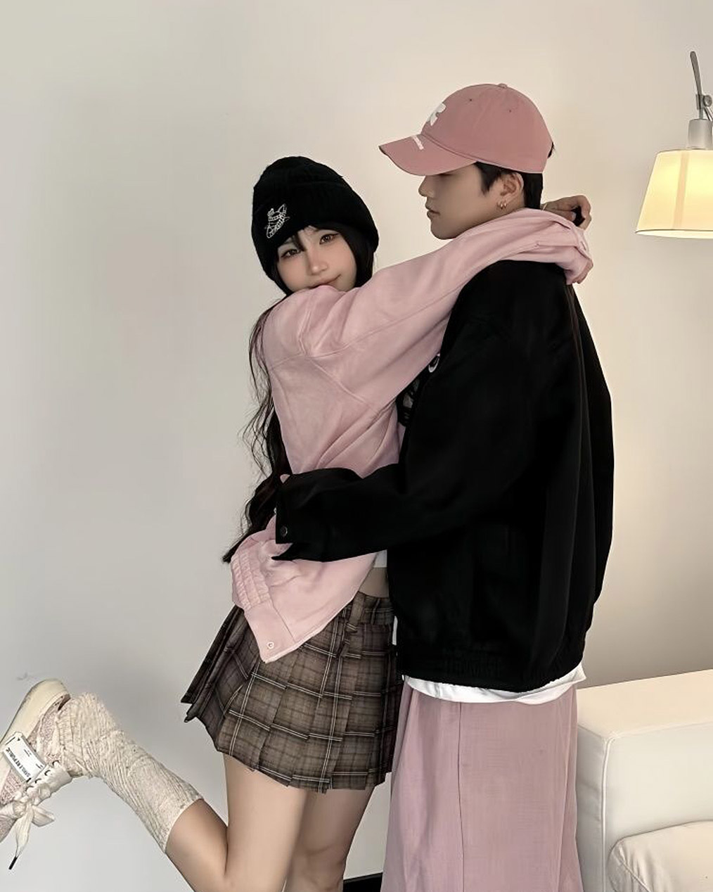 남자 배색 자수 야구 점퍼