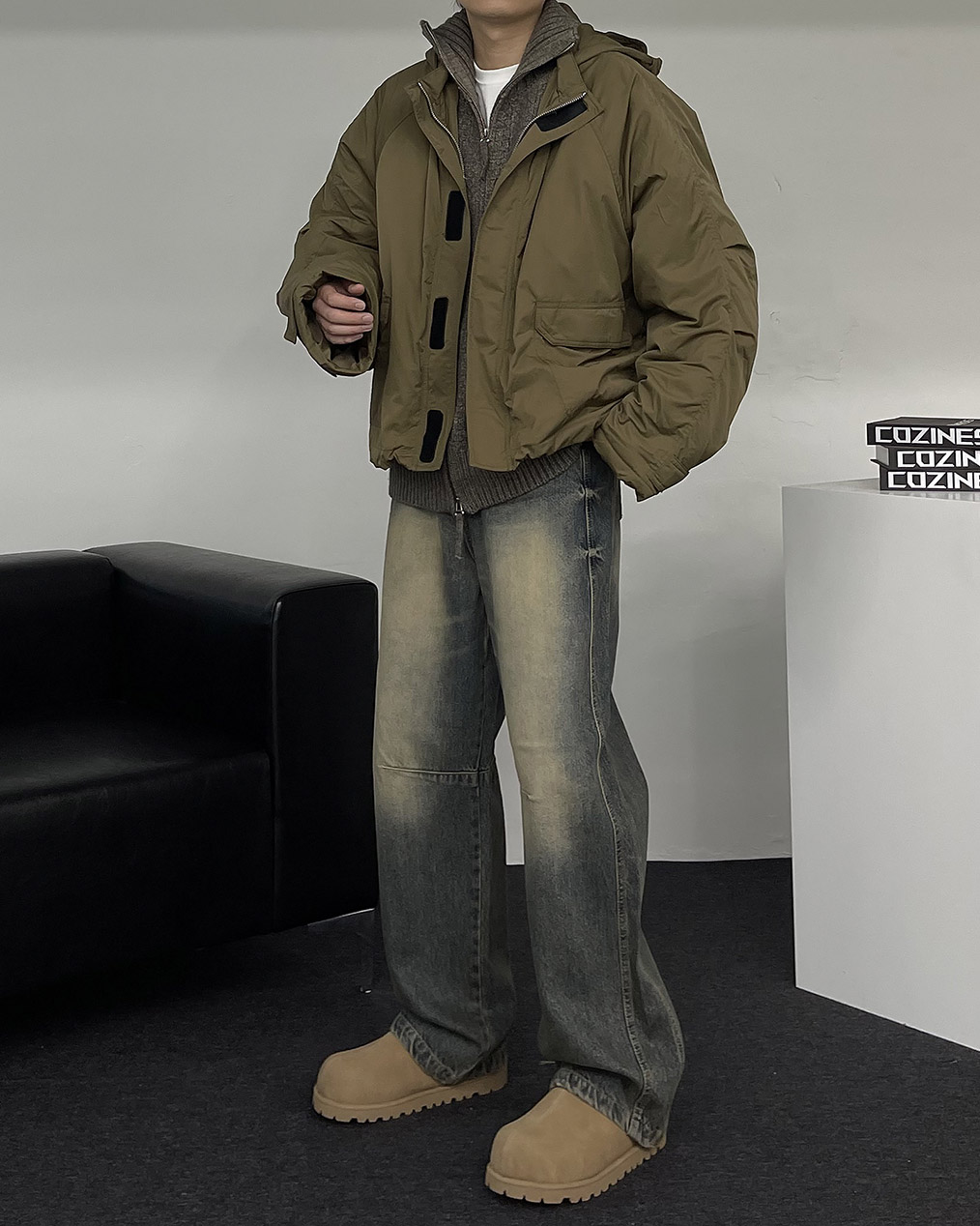 남자 후드 집업 점퍼