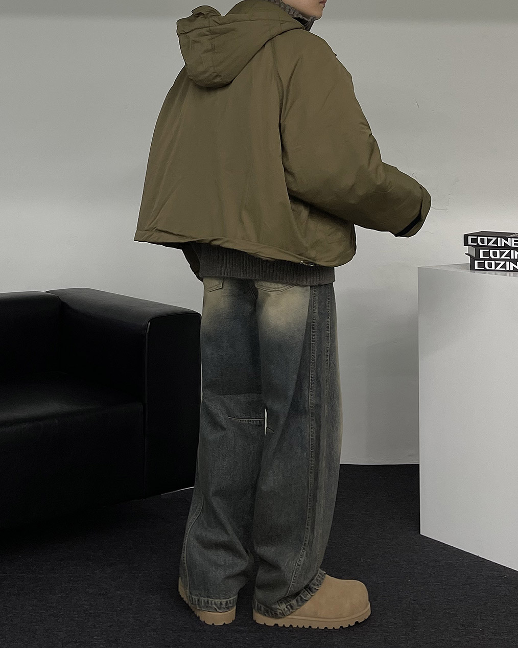 남자 웰론 패딩 야상 점퍼