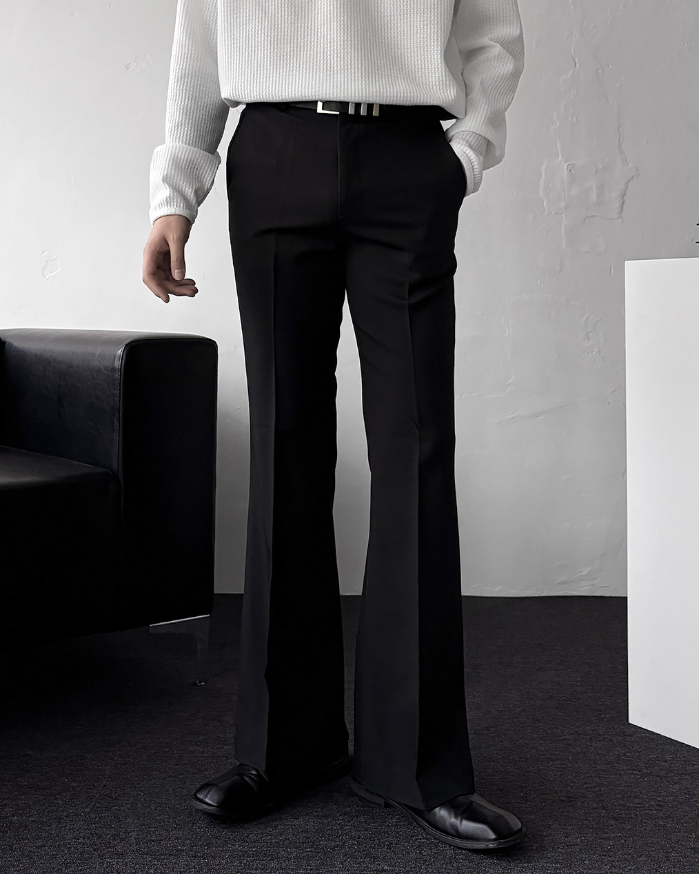 남자 세미 부츠컷 슬랙스