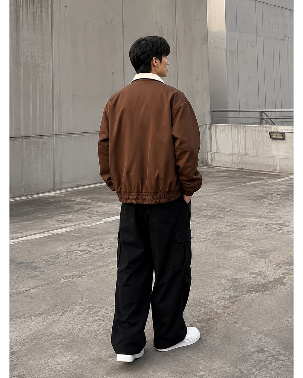 [당일출고] 패치 오버핏 배색 윈드브레이커 (3 colors)