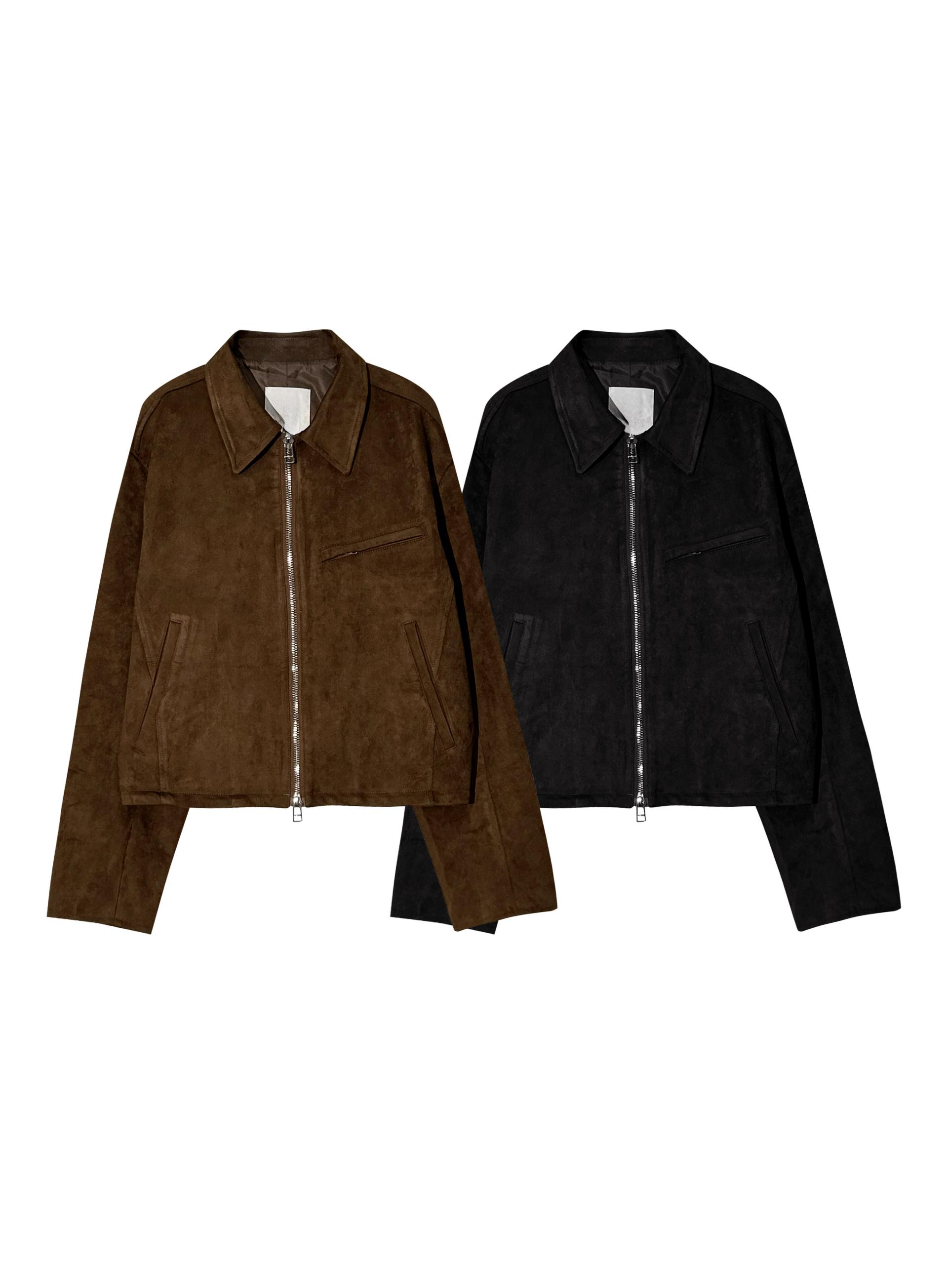 남자 크롭 스웨이드 자켓