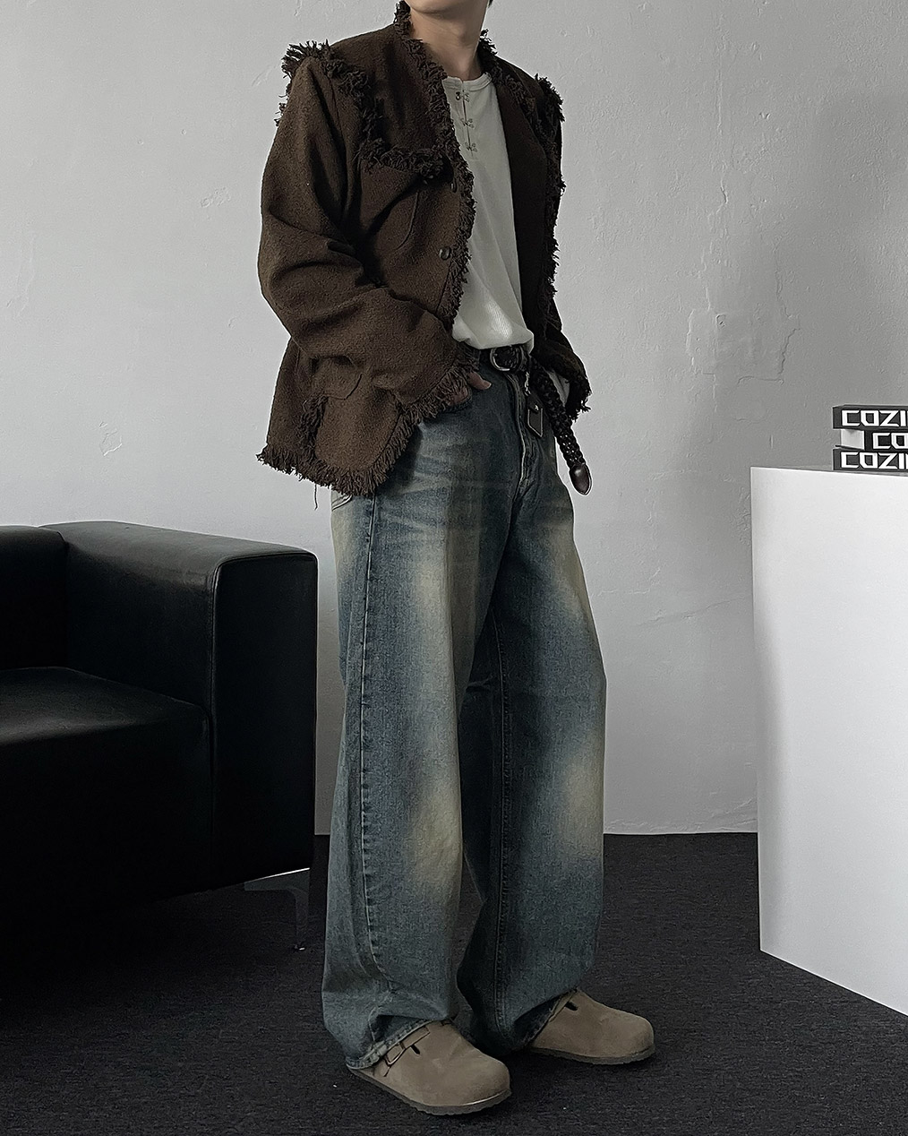 남자 트위드 자켓 코디