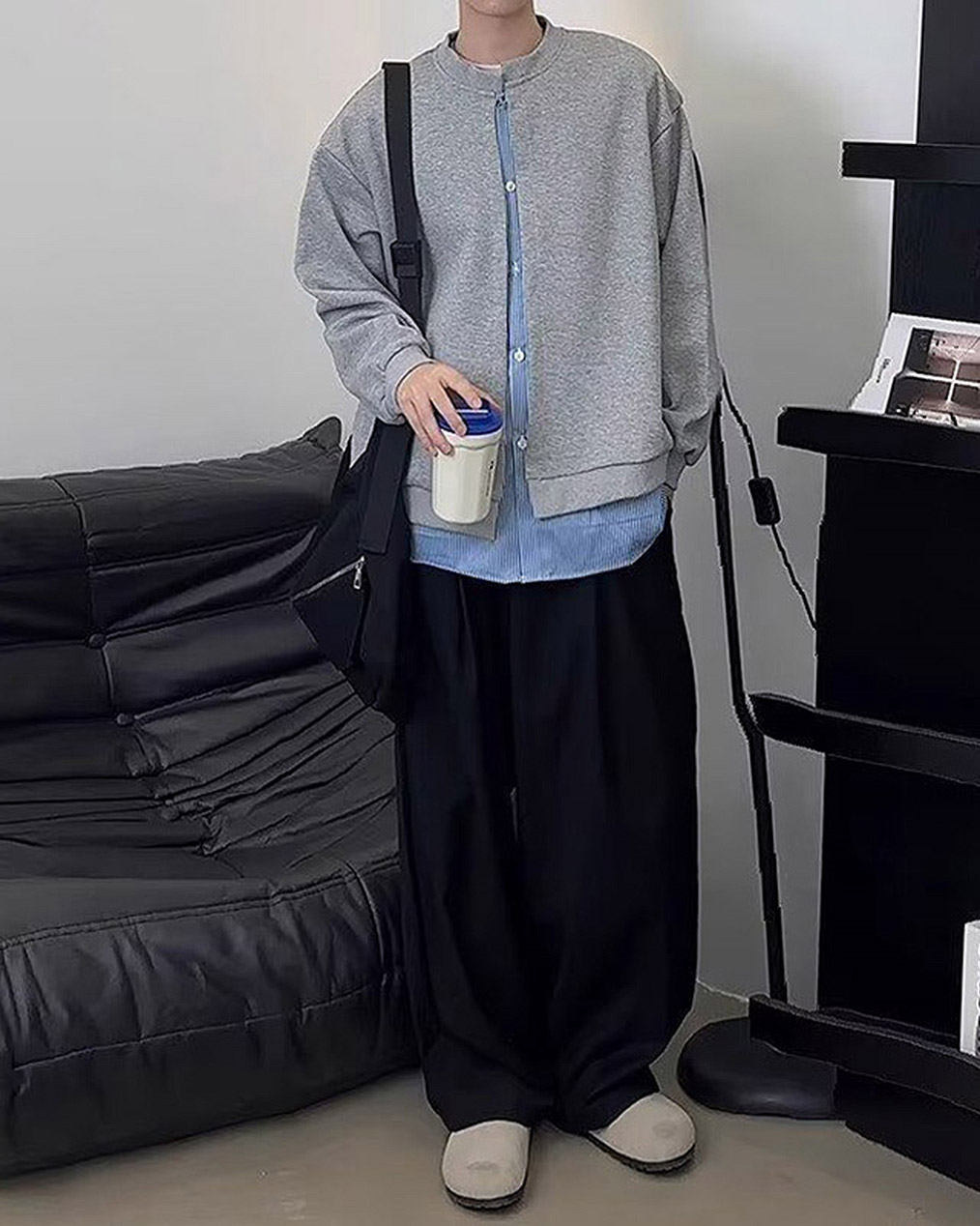 남자 셔츠 일체형 맨투맨