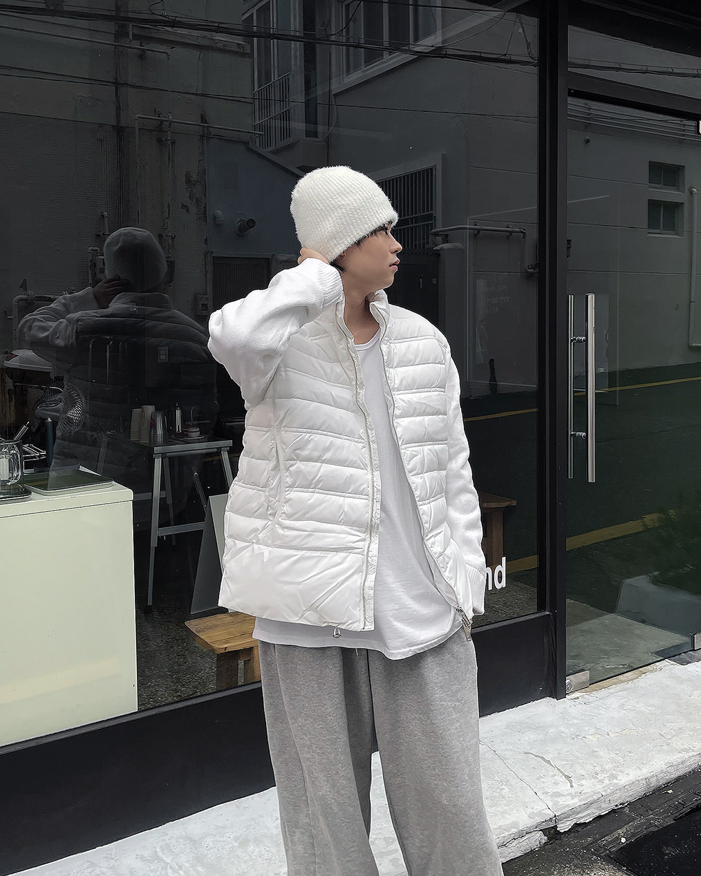 남자 경량 패딩 조끼