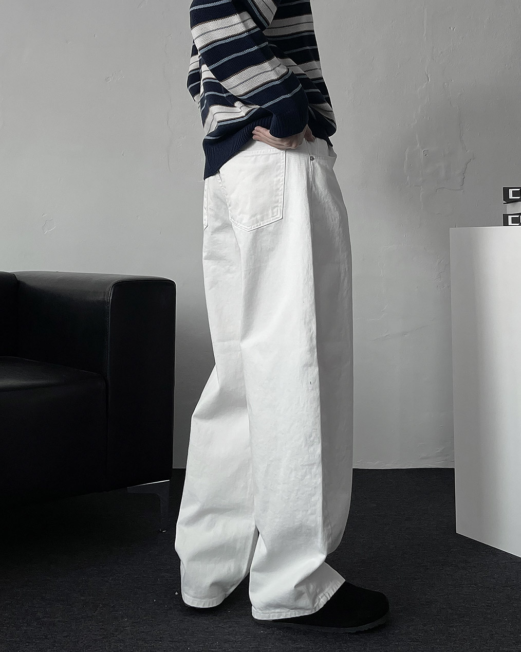 남자 커브드핏 팬츠