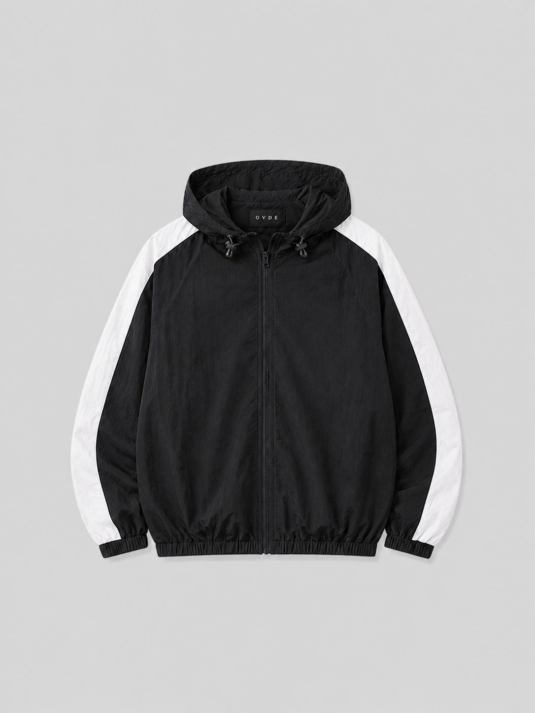 [Unisex] 원라인 후드 배색 바람막이 (2 colors)