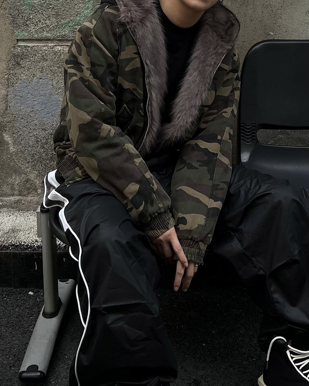 남자 카고 후드 점퍼