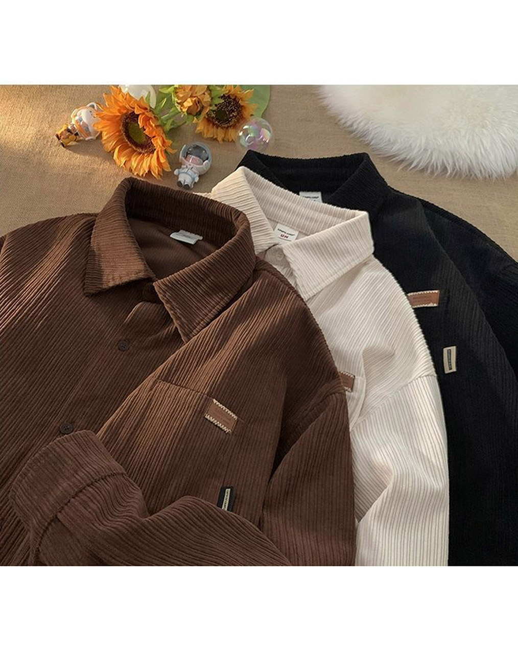 남자 레이어드 골데 남방