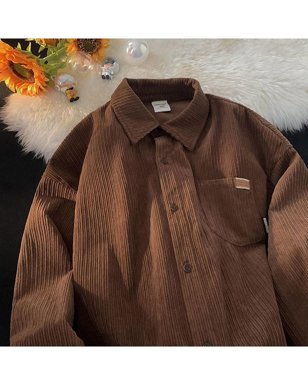 남자 오버핏 골덴 남방