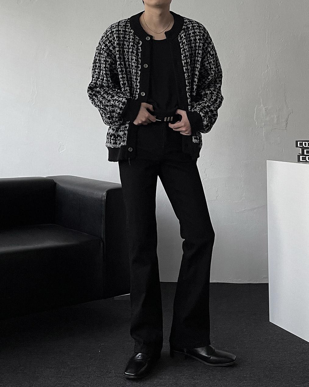 남자 봄 가을 간절기 니트 가디건