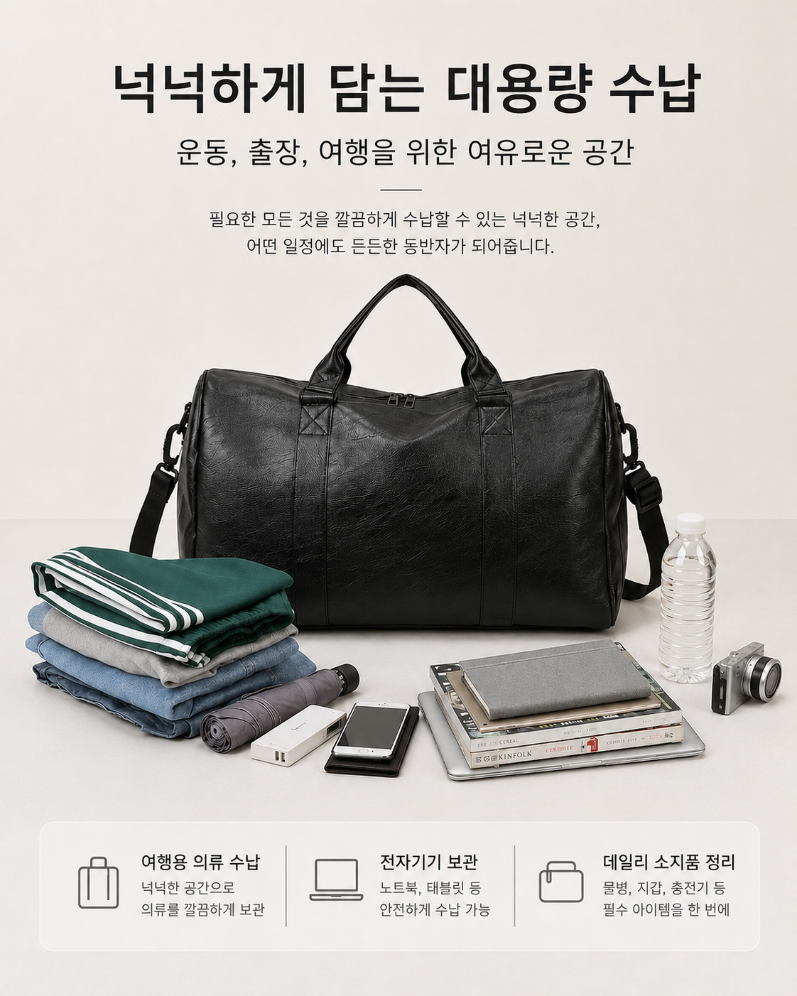 남자 레더크로스백