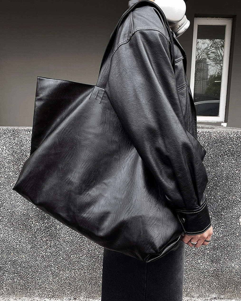 남자 레더 숄더백