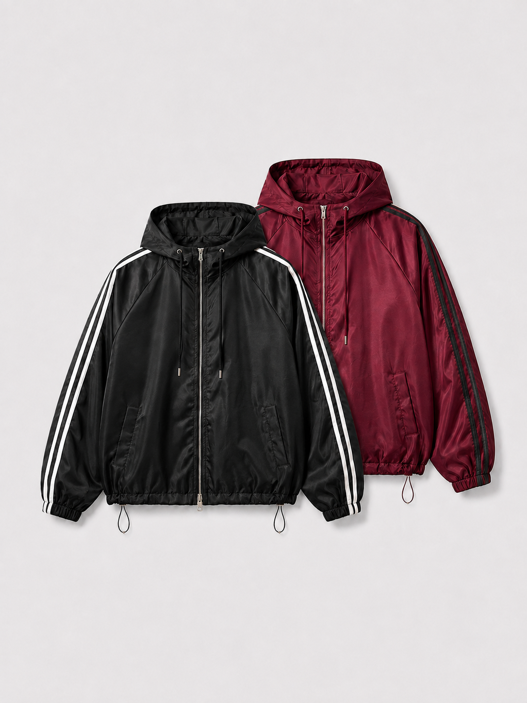 Unisex 투웨이 더블 라인 후드 바람막이 (2 colors)