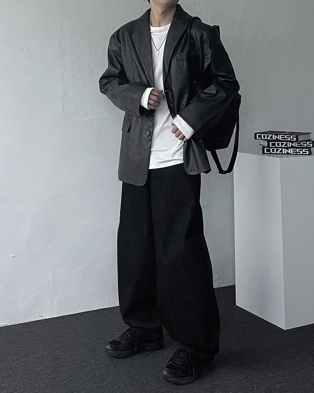 남자 레이어드 긴파 티셔츠