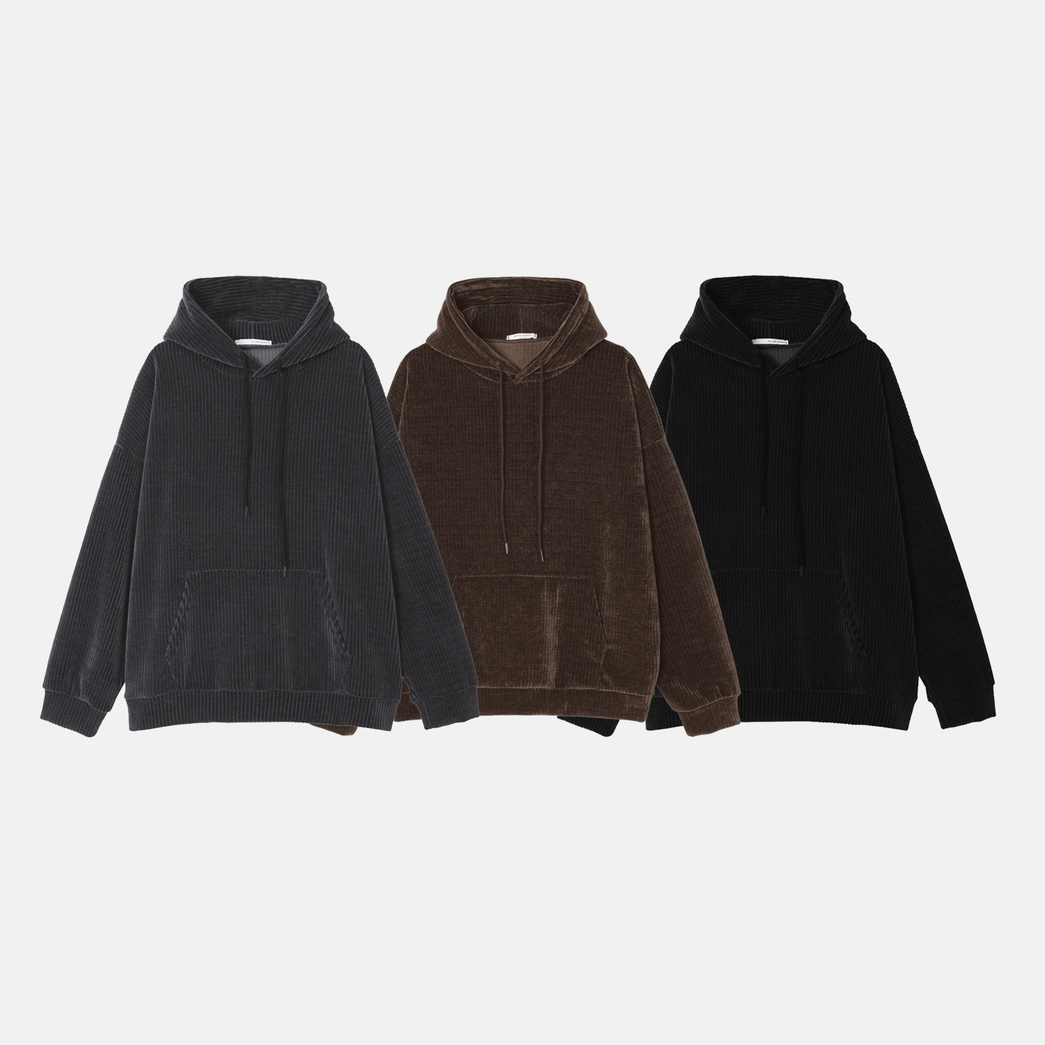 남자 벨벳 후드티