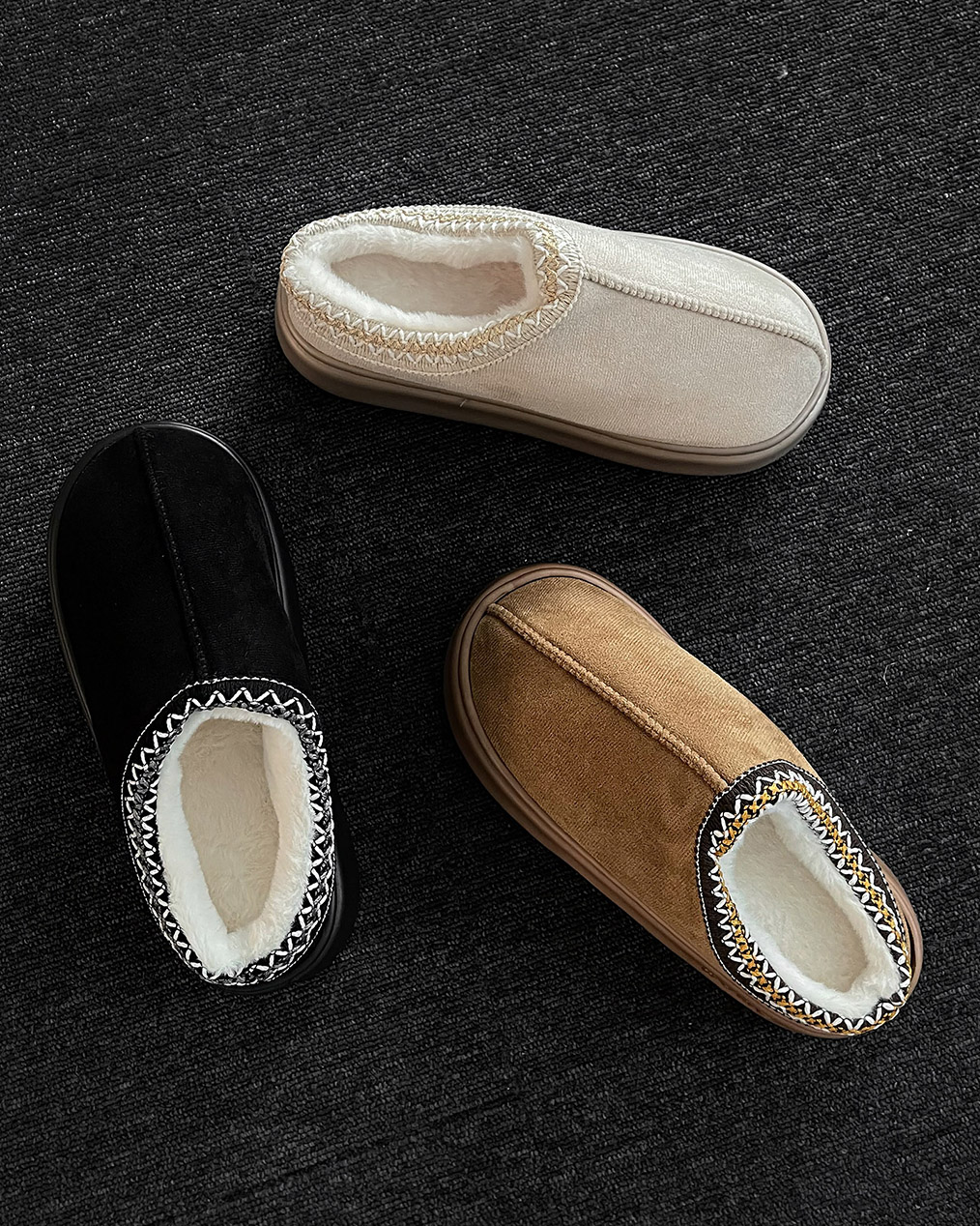 남자 퍼 어그 슬리퍼