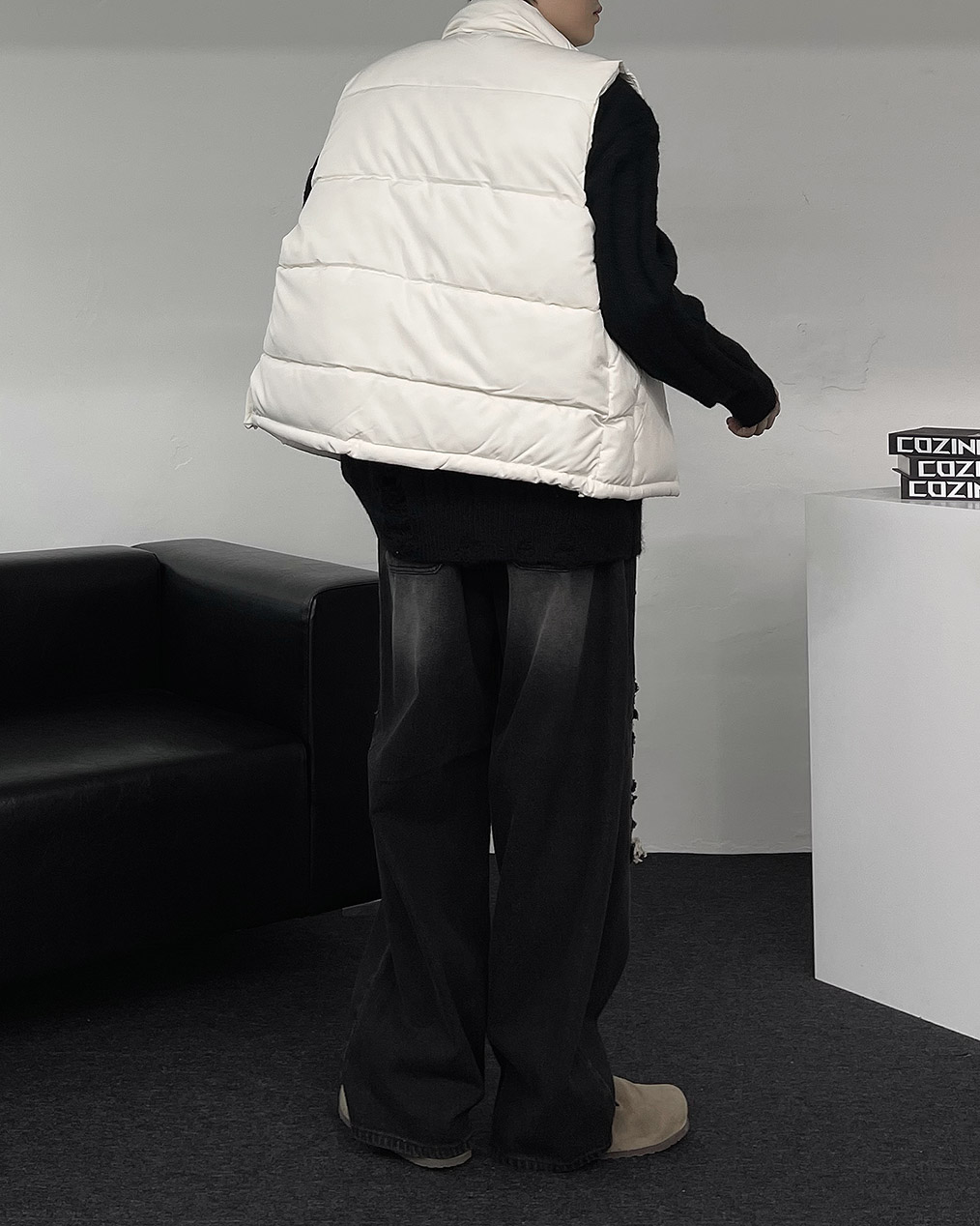 남자 패딩 조끼 코디