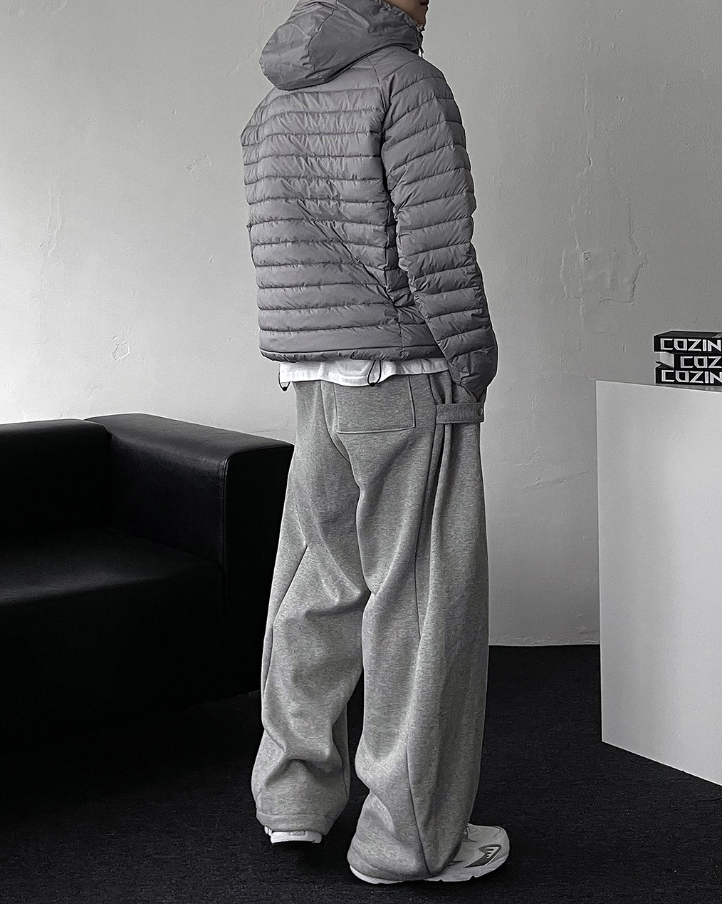 남자 웰론 후드 패딩