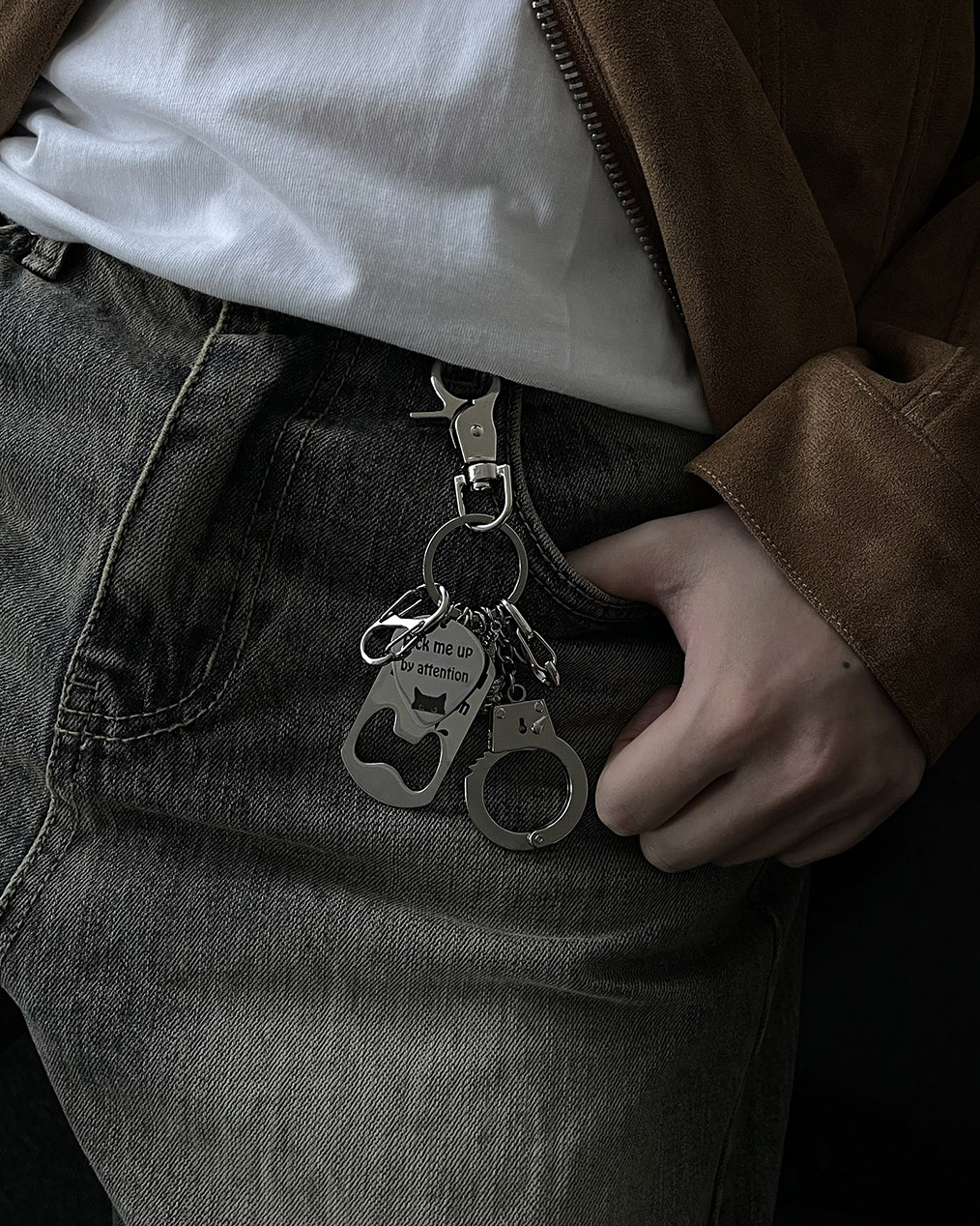 남자 바지 키링